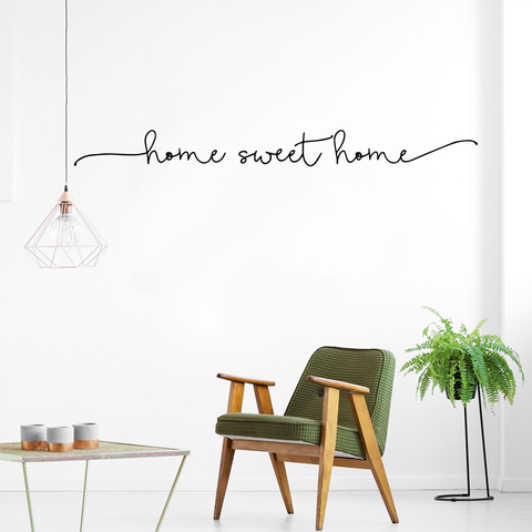 Exquisite home sweet home Phrase Wall Sticker Art Decal For house decoration Wall Decals Bedroom decor Vinyl Mural wallpaper ► Photo 1/6