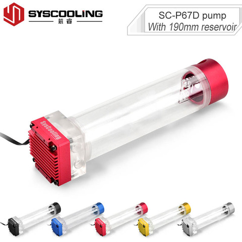 Syscooling SC P67D pump DC 12V with 190mm reservoir brushless water cooling pump 5 color optional ► Photo 1/4