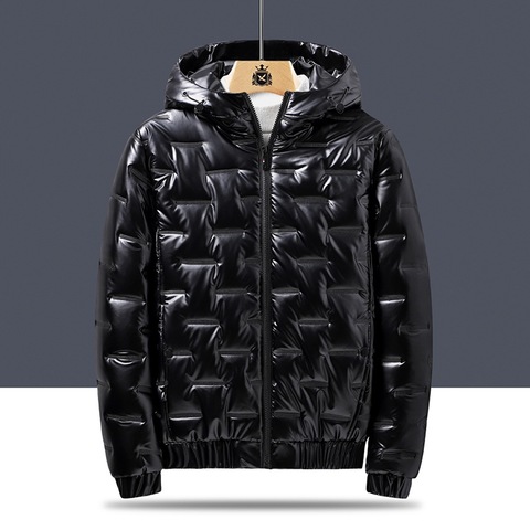 Warm Winter Jacket Mens Fashion Design bright Bomber Cotton Parka Outerwear New Streetwear Loose Jackets Coat NEW ► Photo 1/5