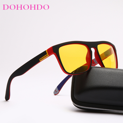 DOHOHDO Men Night Vision Glasses Women Polarized Sunglasses Yellow