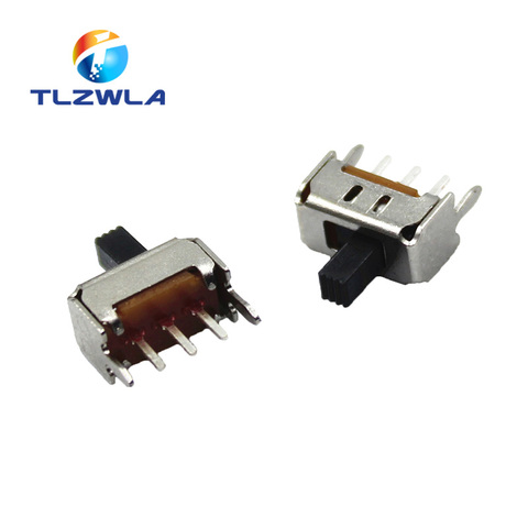 10Pcs SS12D07 Mini Vertical Slide Switch 1P2T 3 Pin Toggle Switch SMD PCB DPDT Vertical Switch High Quality ► Photo 1/3