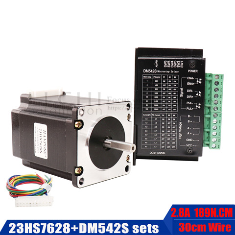 Nema 23 Stepper Motor 23HS7628 motor driver DM542S  189N.cm with nema 23  4A  for 3D Printer Robot ► Photo 1/6