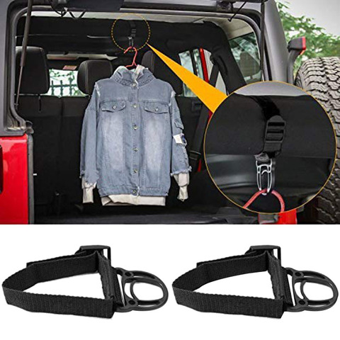 2Pcs Roll Bar Coat Hanger Clothes Hook for Jeep Wrangler CJ YJ TJ LJ JK JKU JL JLU JT Sports Sahara Freedom Rubicon and Unlimite ► Photo 1/6