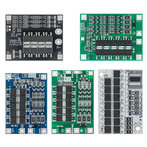 3S 4S 5S Li-ion Lithium Battery 18650 Charger BMS 25A 30A 40A 60A 100A Protection Board with Balance For Drill Motor ► Photo 1/6