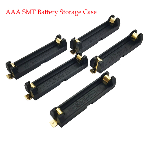 5 Pcs 1* AAA Battery Holder SMD SMT Battery Box With Bronze Pins DIY ► Photo 1/5