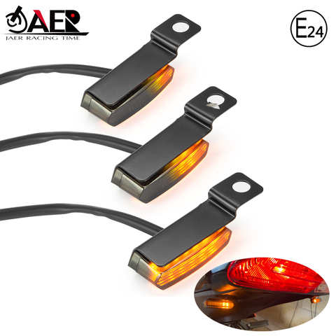 Pair Motorcycle Turn Signal Light Sequential Indicators Amber LED Handlebar Blinker 12V 2W Flashing for Scooter ATV Motocross ► Photo 1/6