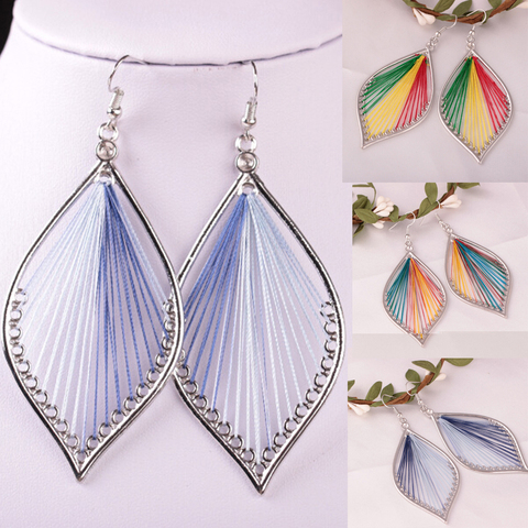 1Pair Fashion Women Earrings Alloy Leaf Dangle Earings Eardrop Jewelry Vintage Oorbellen Fabulous Imitate Ornaments Trinkets ► Photo 1/5