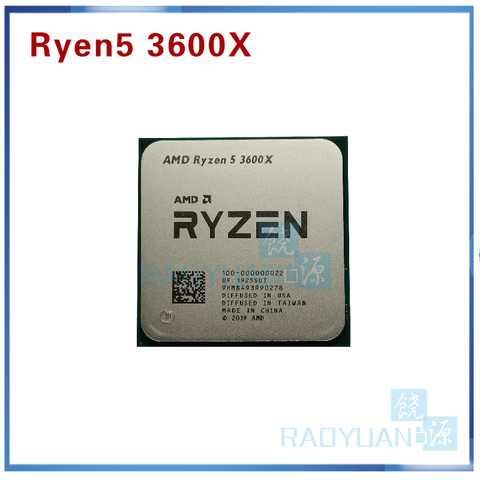 AMD Ryzen 5 3600X R5 3600X 3.8 GHz Six-Core Twelve-Thread 7NM 95W L3=32M 100-000000022 CPU Processor  Socket AM4 ► Photo 1/1