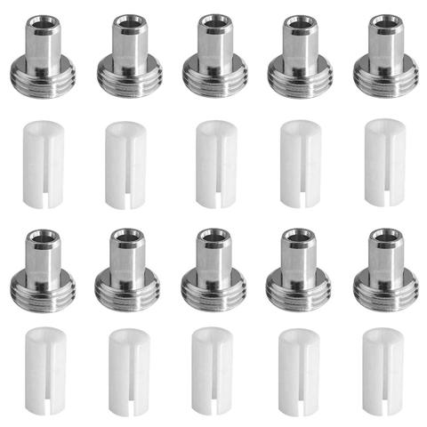 10pcs Ceramic Tube Sleeves and 10Pcs Metal Head Connector Adapters for Fiber Optic Visual Fault Locator ► Photo 1/6