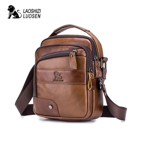 Luxury Brand Genuine leather Men Messenger Bags quality Guarantee Business Casual Handbag Male Shoulder Bag Large Capacity ► Photo 1/6