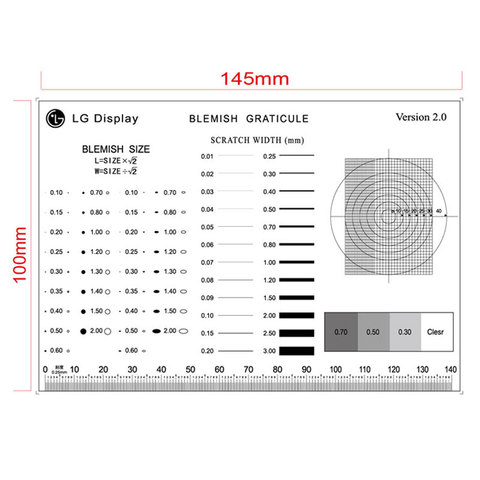 High Precision Point Gauge Measuring Tool  Microscope Stain Card Micrometer Calibrator Magnifier Area  Gauge ► Photo 1/2