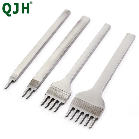 4 Pcs/set Leather Graving Hole Punch Sewing Chisel Pricking Iron Crafts Tools 
