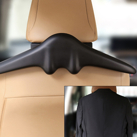 Top Soft PU Leather Car Coat Hangers Hangers For Suit Coat Jacket Back Seat Headrest Clothes Hanger Safety Handle Hanging Hook ► Photo 1/6