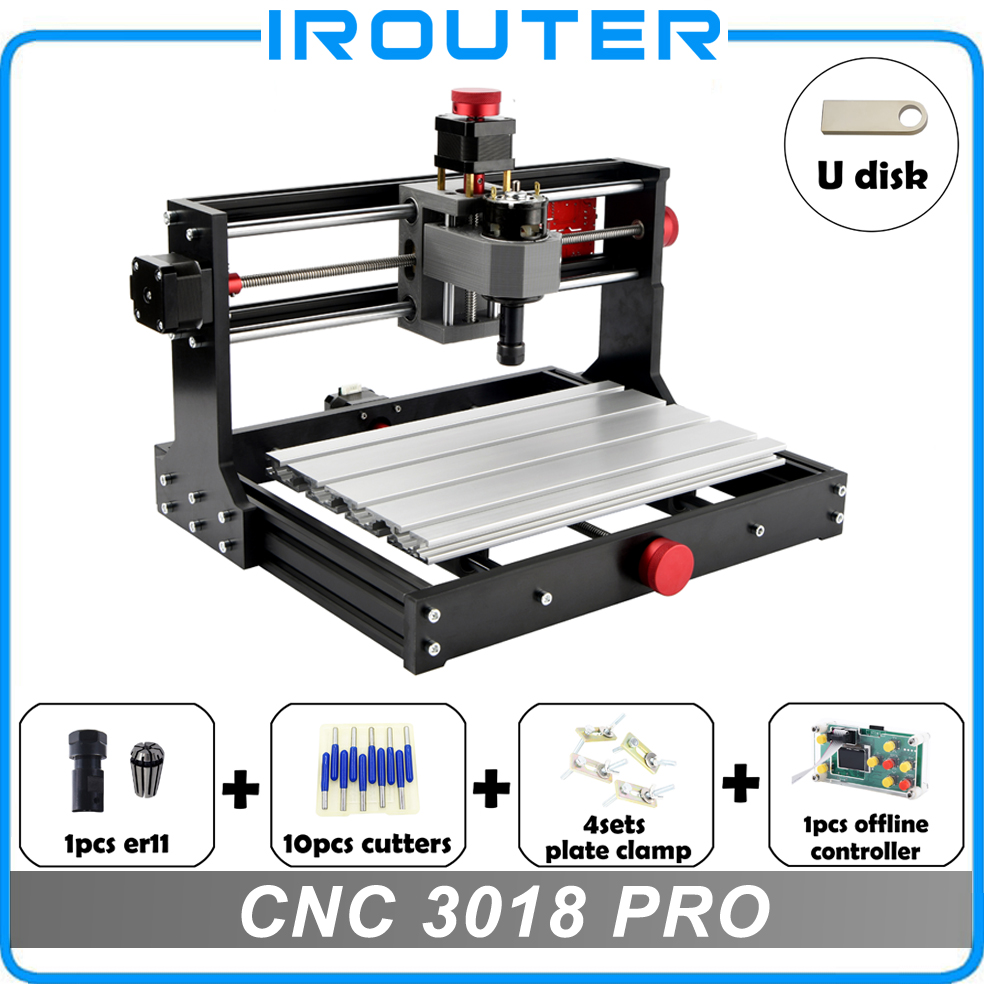 Mini DIY CNC 3018 Router PCB Engraving Milling Machine+Offline GRBL Control+ER11 