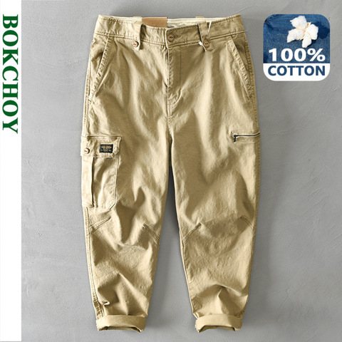 Autumn and Winter New Men's Pure Cotton Multi-Pocket Casual Vingtage Pants GML04-Z314 ► Photo 1/6