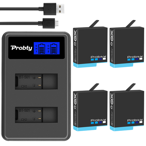 Original probty for GoPro Hero 8 hero 7 hero8 Black Battery or LCD Charger for Go Pro Hero 8 camera battery full decode ► Photo 1/6