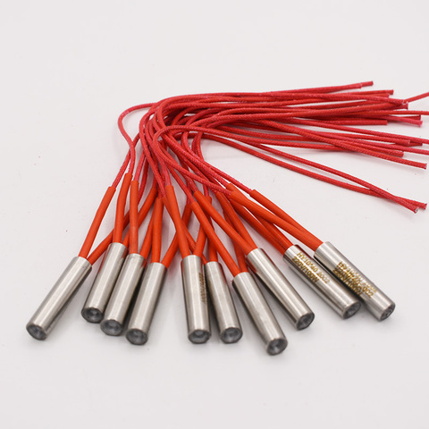 10pcs Stainless Steel 10x40mm Cartridge Heater 10mm Tube Dia. 24V/36V/110V/220V/380V 100W Single End Electric Heater Element ► Photo 1/6