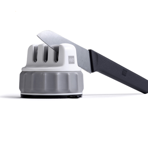 Huohou Mini Knife Sharpener One-handed Sharpening Super Suction Kitchen Sharpener ABS Material Tool For Kitchen Home ► Photo 1/6