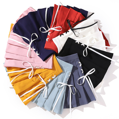 Loose High Waist Pleated Skirt Pleated Skirts Kawaii Harajuku Skirts Women Girls Lolita A-line Sailor Skirt ► Photo 1/6