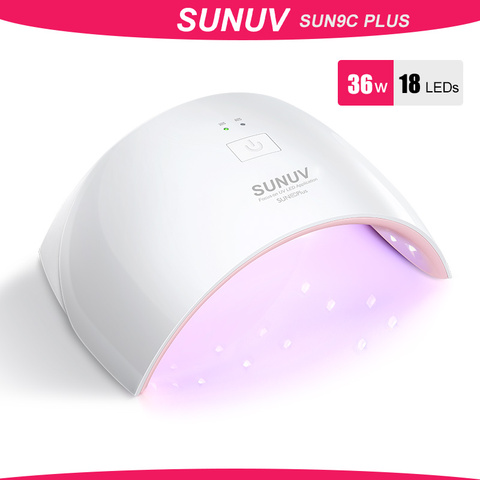 SUNUV SUN9c Plus 36W UV Light LED Nail Dryer UVLED Gel Nail Lamp Arched Shaped Lamps for Nail Art Perfect Thumb Drying Solution ► Photo 1/6