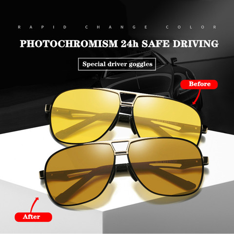 ZHIYI Polarized Photochromic Shade Sun Glasse Men Day And Night Safety Driving Goggles Night Vision Sunglasses UV400 ► Photo 1/6