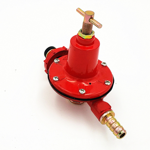 Furnace Gas Pressure Reducing Valve LP Gas Propane Regulator Adjustable Liquefied Gas Medium Pressure Valve for BBQ Camping, Red ► Photo 1/2