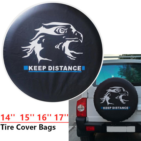 New Universal Car Accessories PVC Car spare wheel cover spare tire cover for Suzuki Mitsubish For Jeep 14 15 16 17 inch black ► Photo 1/6