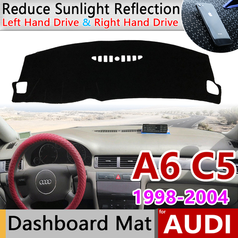 for Audi A6 C5 1998~2004 4B Anti-Slip Mat Dashboard Cover Pad Sunshade Dashmat Protect Carpet Accessories S-line 2001 2002 2003 ► Photo 1/6
