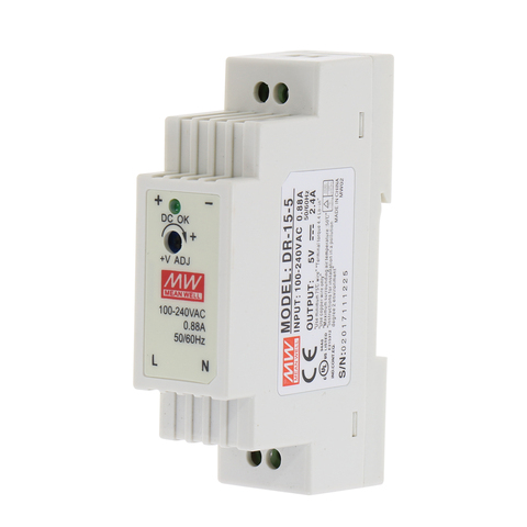 DR-15 15W Single Output 5V 12V 15V 24V Industrial Din Rail Switching Power Supply DR-15-5 DR-15-12 DR-15-15 DR-15-24 ► Photo 1/6