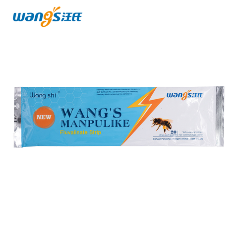 New Wangshi Manpulike 20 Strips Fluvalinate Strip Purified Type Instant Bee Varroa Mite Control ► Photo 1/2