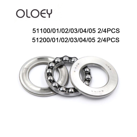 2/4pcs High Quality Plane thrust ball bearing 51100 51101 51102 51103 51104 51105 51200 51201 51202 51203 51404 51205 5111251113 ► Photo 1/6