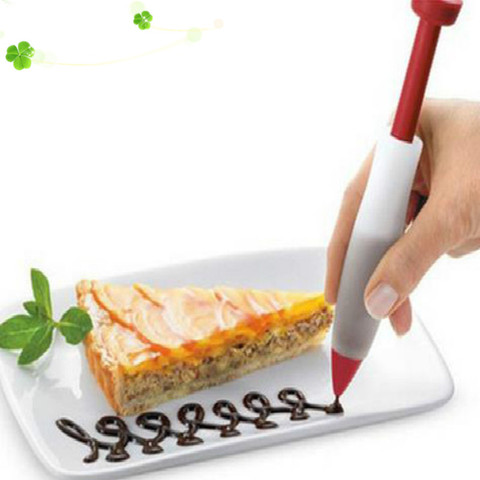 Cream Cake Decorative Writing Pen Silicone Syringe Pastry Pen Kitchen  Baking Gadgets For Writing Chocolate/cream Decoration