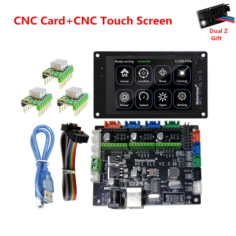 CNC3018 Pro controller GRBL 1.1 offline plate monitor MKS DLC TFT35 CNC LCD touch screen for CNC laser engraving drawing machine ► Photo 1/4