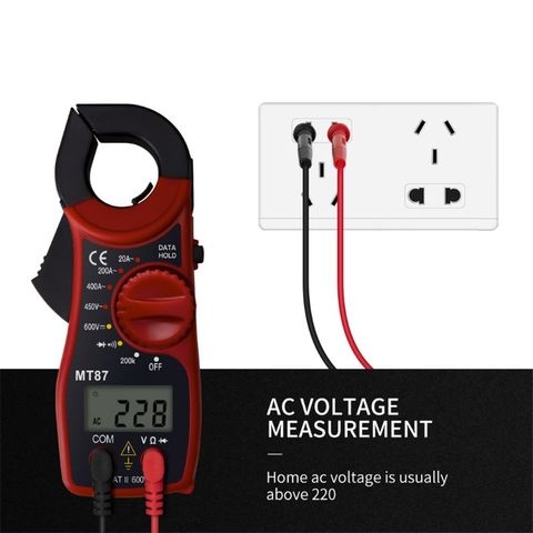 Portable MT87 Digital Clamp Ammeter Multimeter With Measurement AC/DC Voltage Tester (AC Current) Resistance Multi Test Clamp Me ► Photo 1/6