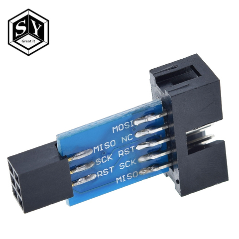 GREAT IT  1pcs 10 Pin to 6 Pin Adapter Board for AVRISP MKII USBASP STK500 High Quality ► Photo 1/6