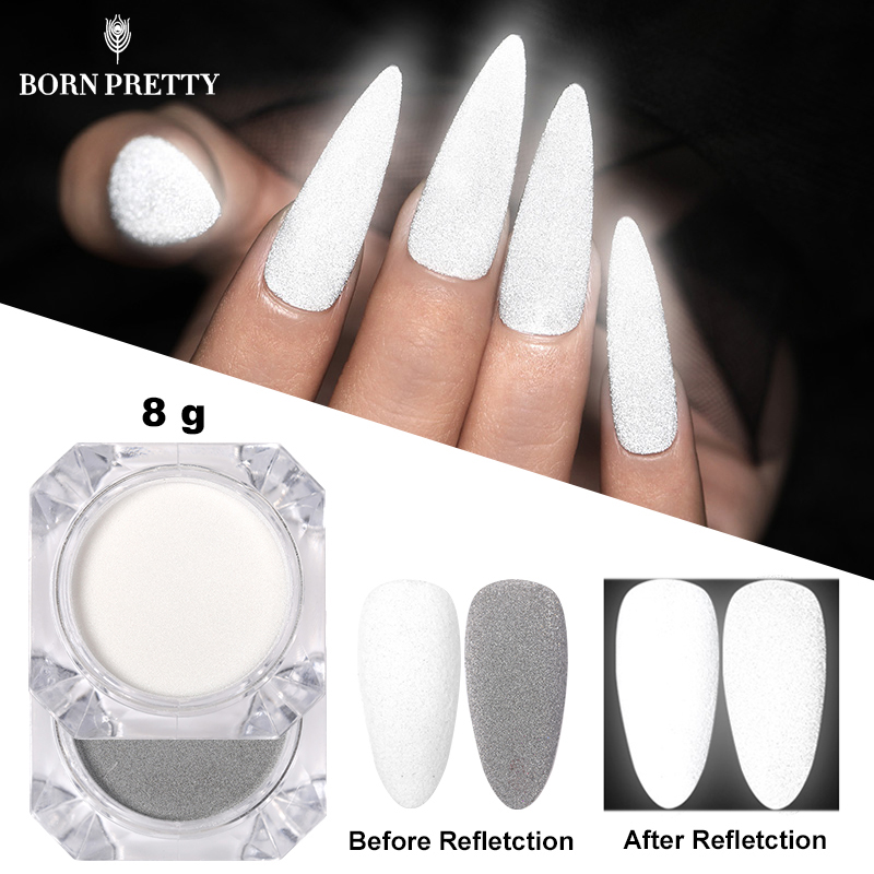 8g Reflection Nail Powder Grey White Dazzing Super Bright Pigment Powder  Party Nail Art Decoration Light In Photoflash - Price history & Review |  AliExpress Seller - Born Pretty Official Store 