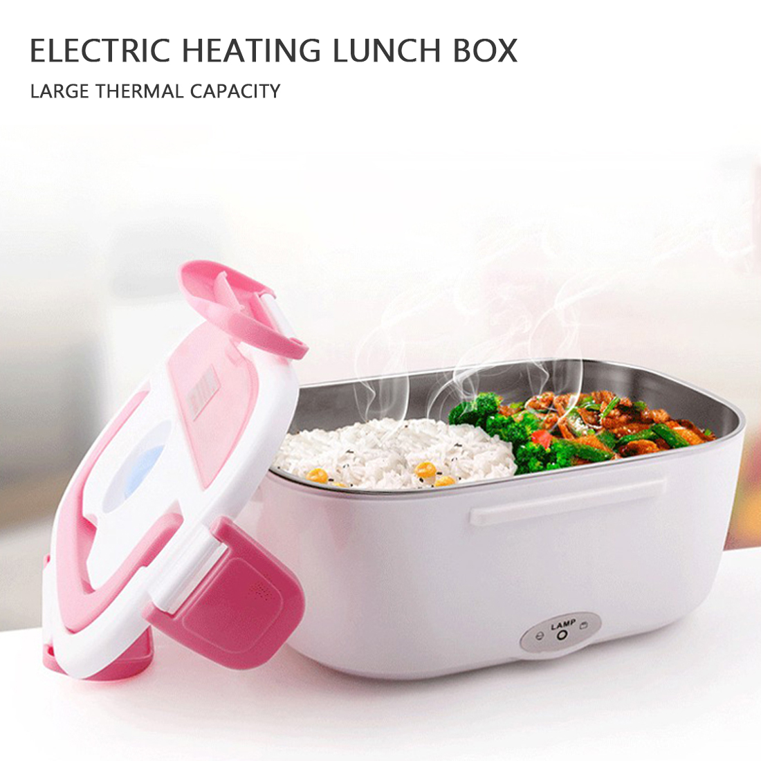 220v 2 in1 Home Electric Thermal Lunch Box Car Electric Heating Lunch Box 12V