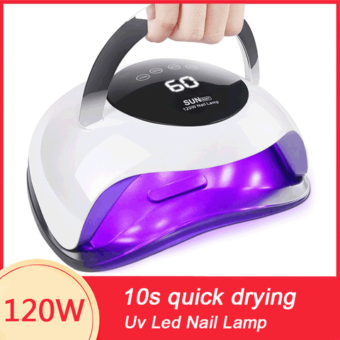 LED UV Nail Lamp For Drying Gel Varnish 10s Fast Drying Lamp Nail Led Dryer For Nails Manicure Tools With Timer And Smart Sensor ► Photo 1/6