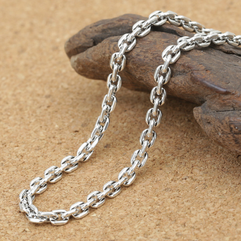 Pure Silver 3mm necklace S925 Sterling Silver Jewelry Square Men Women Necklace Chain 925 silver Round chain necklace ► Photo 1/5