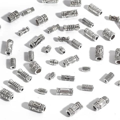 New 50-100pcs Vintage Rune Viking Beard Spacer Beads Connector Charms Antique Silver Plated for DIY Jewelry Findings Accessories ► Photo 1/6