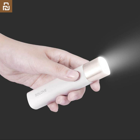 New aarival XIAOMI SOLOVE X3 USB Rechargeable Brightness EDC Flashlight 3000mAh Power Bank Portable Mini LED Torch for Bike H20 ► Photo 1/6