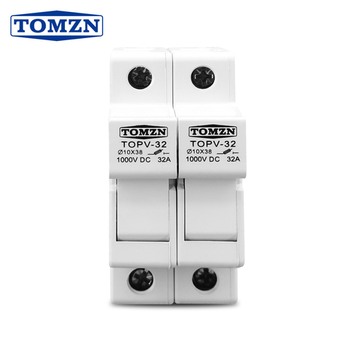 2P Parallel DC Fuse Holder 10*38mm High Voltage Solar PV 1000V TOMZN TOPV-30 ► Photo 1/6