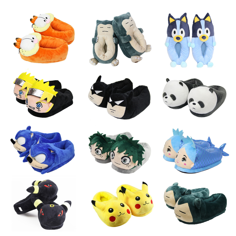 Anime Cartoon Naruto Shippuden Uzumaki Naruto Plush Slippers Winter In -  Supply Epic