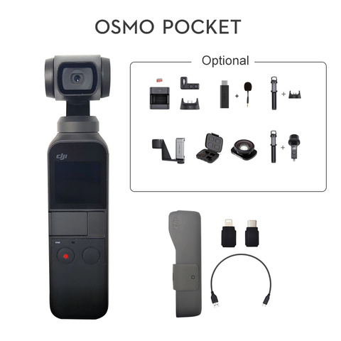 DJI Osmo Pocket 3-axis Stabilized Handheld Camera with Smartphone 4K 60fps Video option Expansion Kit/Micro SD Card In Stock ► Photo 1/6