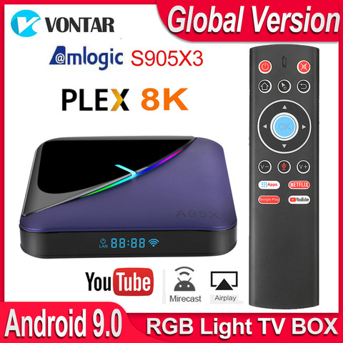 Gargle disease Go for a walk A95x F3 RGB Light Android TV Box Android 9 9.0 Amlogic S905X3 Smart TV Box  USB3.0 H.265 8K 60fps Youtube Plex Media Server - Price history & Review |  AliExpress Seller -