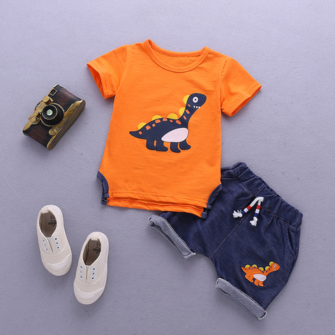 Baby Boys Clothes Sets Children Clothing Summer Short Sleeve Tracksuit For Boys Sport Suits Animal Costume For Kids Clothes ► Photo 1/5