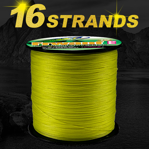 Frwanf 16 Strands Hollowcore PE Braided Fishing Line 16 Weave Strong Spearfishing Gun Rope 100M 109Yrd Deep Sea Fishing 6-300LB ► Photo 1/6