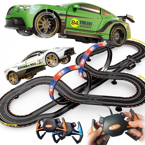 Electric race tracking toys remote control drift racing autorama circuit voiture railway diy car track train suit toy for boy ► Photo 1/6