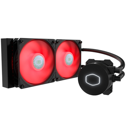 Cooler Master ML240L CPU Liquid Cooler 12cm LED RED fan PWM quiet Computer CPU Radiator Water Cooling For LGA 2011/115x /AM4/AM3 ► Photo 1/2