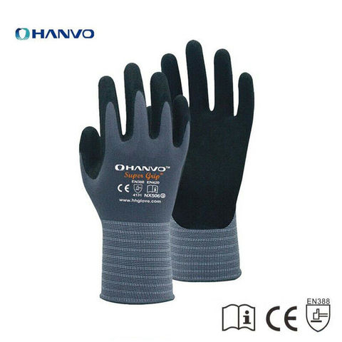 Nitrile Safety Coating Work Gloves Palm Coated Gloves Mechanic Working Gloves NX506 ► Photo 1/5